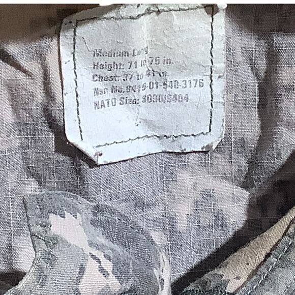 UNIVERSAL COAT, ARMY COMBAT UNIFORM, FLAME RESISTANT, EUC, SIZE: MEDIUM/LONG - Picture 3 of 6